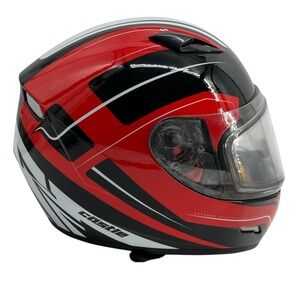 Castle X Mugello Maker Snow Helmet Size Large Red Black White - READ